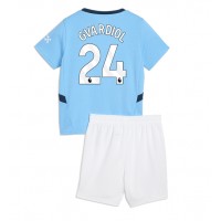 Manchester City Josko Gvardiol #24 Fußballbekleidung Heimtrikot Kinder 2024-25 Kurzarm (+ kurze hosen)